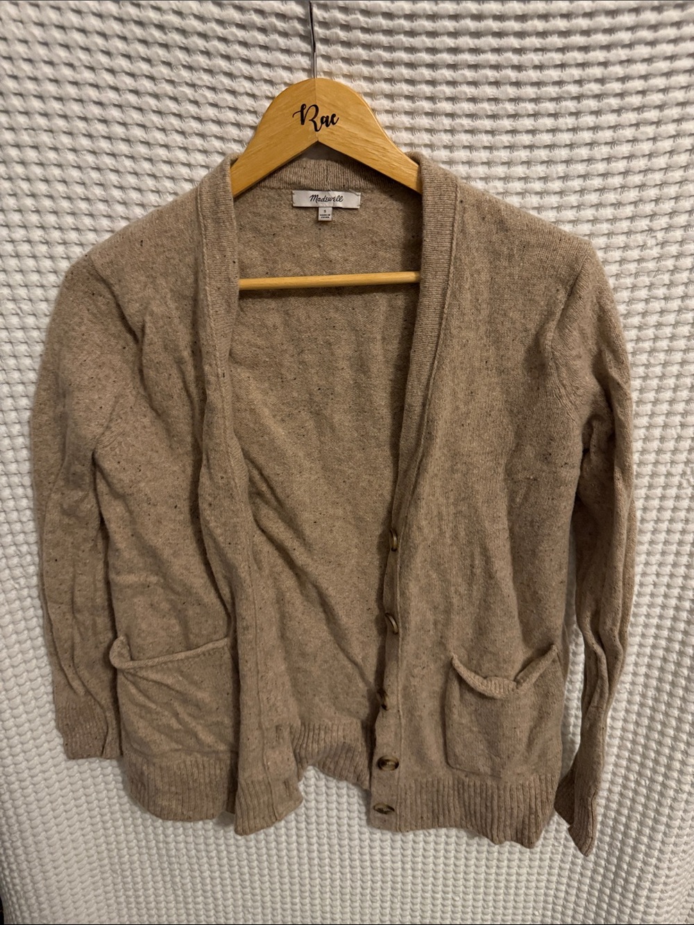 Madewell Beige/Tan Button-Front Cardigan